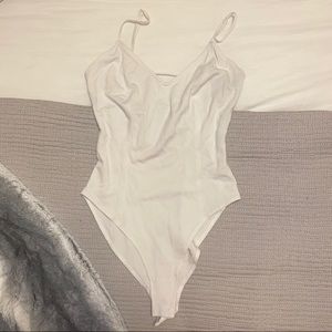 F21 White Criss Criss Bodysuit